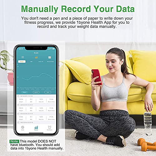 1 BY ONE Digital Body Weight Scale, Bathroom Weighing Scale for Pe...