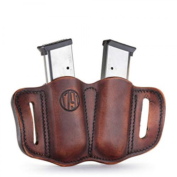 1791 GUNLEATHER 2.1 Mag Holster - Double Mag Pouch for Single Stac...