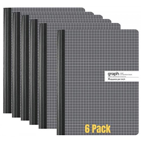 1InTheOffice Graph Composition Book, 9.75 x 7.5 Graph Paper Note...