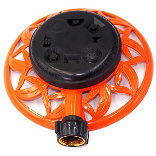 2wayz 8 Pattern Turret Garden Lawn Sprinkler with Super Heavy Duty...