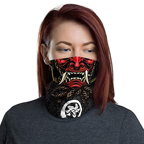 Demon Oni Samurai Japanese Streetwear Neck Gaiter Face Mask headba...
