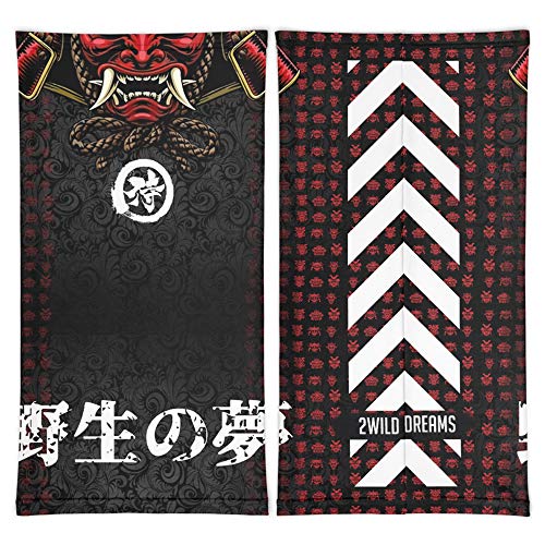 Demon Oni Samurai Japanese Streetwear Neck Gaiter Face Mask headba...