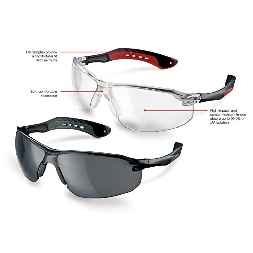 3M - 47010-WV6 Flat Temple Safety Eyewear with Scratch Resistant L...