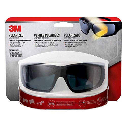3M Anti-Fog Polarized Impact-Resistant Safety Glasses Black Lens B...