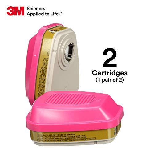 3M P100 Respirator Cartridge/Filter 60923, Helps Protect Against O...