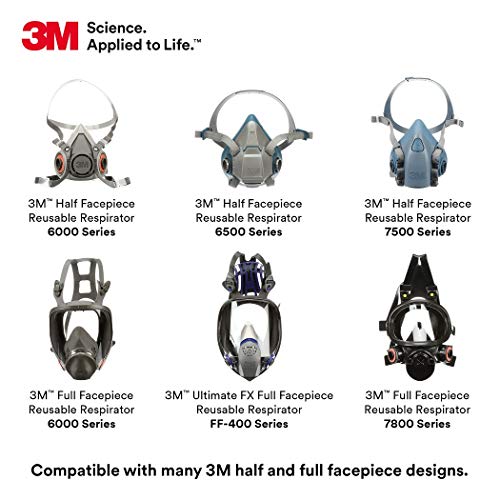 3M P100 Respirator Cartridge/Filter 60923, Helps Protect Against O...