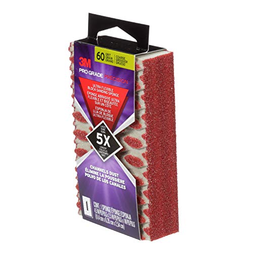 3M Pro Grade Precision Ultra Flexible Block Sanding Sponge, 4.5 x ...