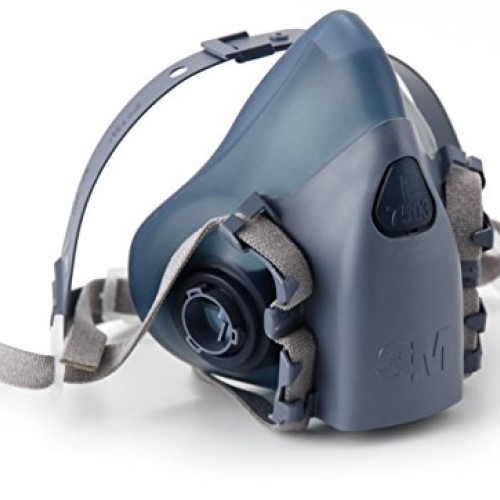 3M Reusable Respirator, Half Face Piece 7501, Use With Bayonet Car...