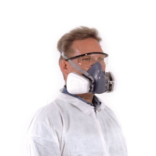 3M Reusable Respirator, Half Face Piece 7501, Use With Bayonet Car...
