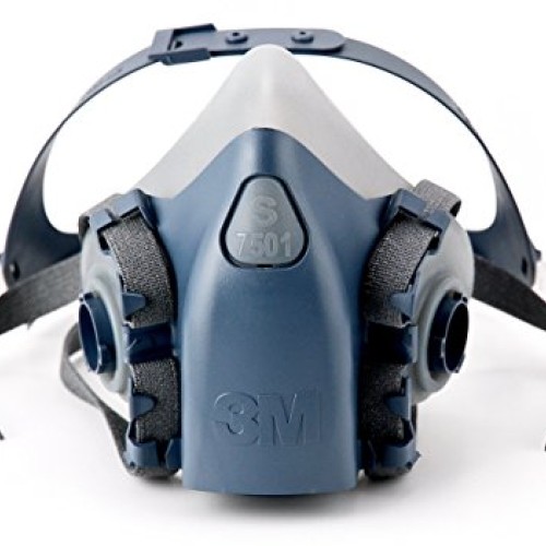 3M Reusable Respirator, Half Face Piece 7501, Use With Bayonet Car...