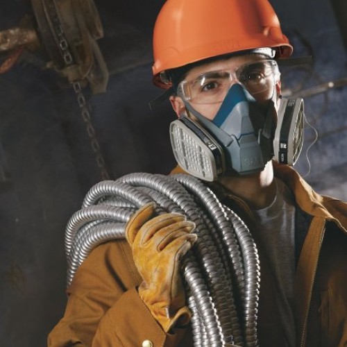 3M Rugged Comfort Half Facepiece Reusable Respirator 6503/49491, L...