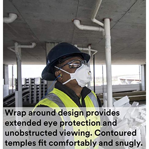3M Safety Glasses, Virtua CCS, ANSI Z87, Anti-Fog, Clear Lens, Blu...