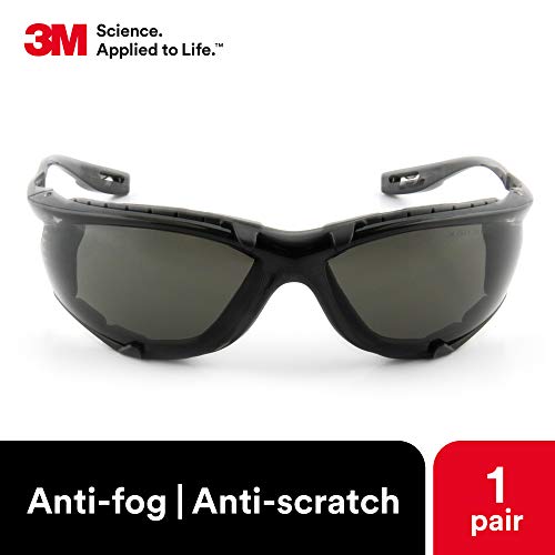 3M Safety Glasses, Virtua CCS, ANSI Z87, Anti-Fog, Gray Lens, Blac...