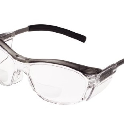 3M Safety Glasses with Readers, Nuvo Readers, +2.0, ANSI Z87, Clea...
