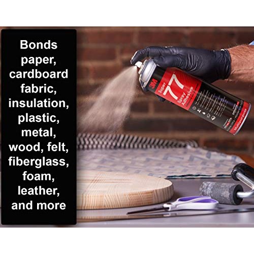 3M Super 77 Multipurpose Permanent Spray Adhesive Glue, Paper, Car...