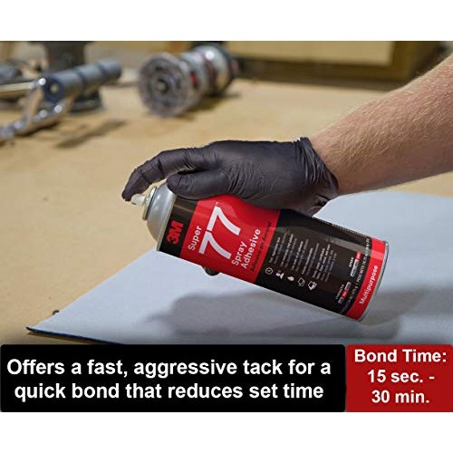3M Super 77 Multipurpose Permanent Spray Adhesive Glue, Paper, Car...