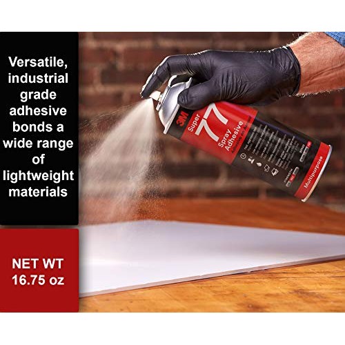 3M Super 77 Multipurpose Permanent Spray Adhesive Glue, Paper, Car...