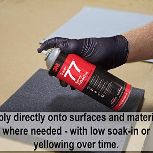 3M Super 77 Multipurpose Permanent Spray Adhesive Glue, Paper, Car...