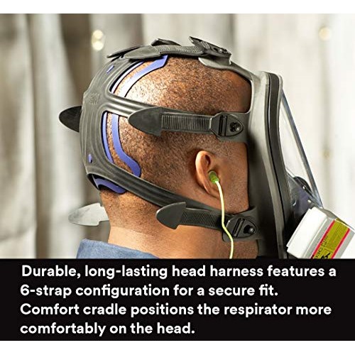 3M Ultimate FX Full Facepiece Reusable Respirator FF-401, Mold, Pa...