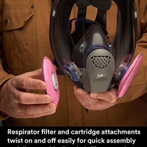 3M Ultimate FX Full Facepiece Reusable Respirator FF-401, Mold, Pa...