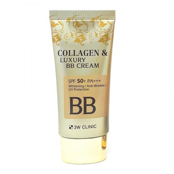 3W CLINIC Collagen & Luxury Gold BB Cream 1.69Oz SPF50+/PA+++ Wrin...