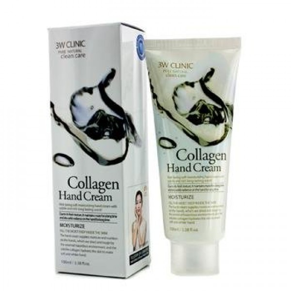 3W Clinic Hand Cream, Collagen, 3.38 Ounce