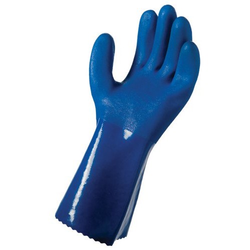 Working Hands PVC Coated Heavy Duty Rubber Gloves For Handling Che...