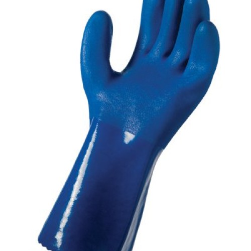 Working Hands PVC Coated Heavy Duty Rubber Gloves For Handling Che...