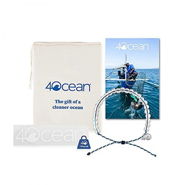 4Ocean Handmade Beaded Bracelet With Silver 4O Charm & Reusable Co...