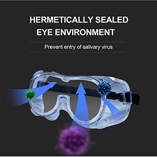 4WDKING Anti-Fog Protective Safety Goggles, Clear Lens Fog-Free An...