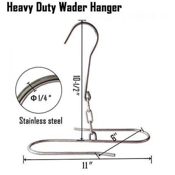 Fishing Waders Boot Hanger Stainless Steel Wading Drying Hunting Heavy-Duty S... 
