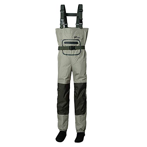 8 Fans Men’s Fishing Chest Waders - 3-Ply Durable Breathable and W...