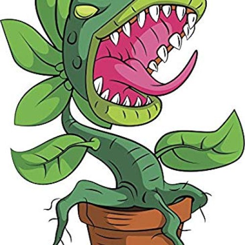 Scary Angry Venus Fly Trap Monster Cartoon Steel Bottle Stopper Wi...