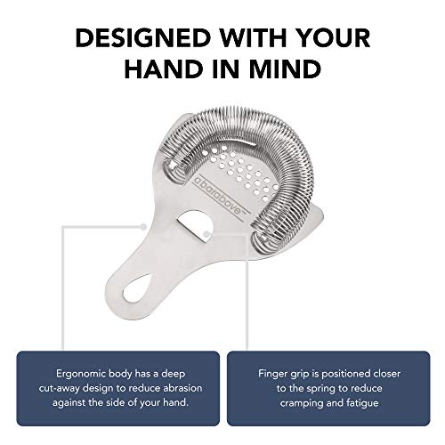 Hawthorne Cocktail Strainer - Stainless Steel Strainer for Profess...