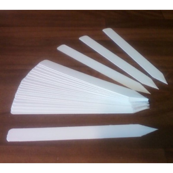100 6 White Plastic Plant Stake Labels Tags Pot Markers