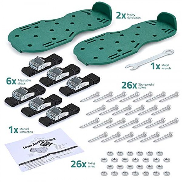 Abco Tech Lawn Aerator Shoes - for Effectively Aerating Lawn Soil ...