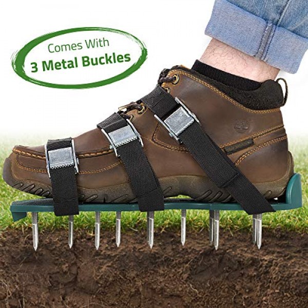 Abco Tech Lawn Aerator Shoes - for Effectively Aerating Lawn Soil ...