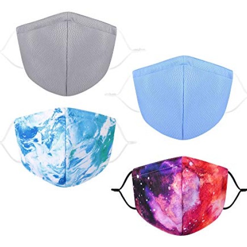 Dust Masc Mouth Face Macsk Bandana Balaclavas Madks,4Pack Grey/Blu...