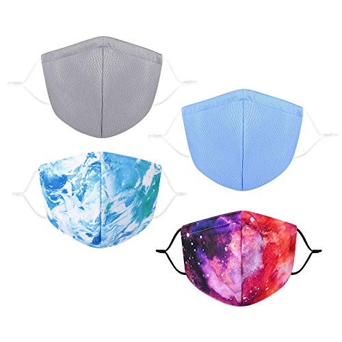 Dust Masc Mouth Face Macsk Bandana Balaclavas Madks,4Pack Grey/Blu...