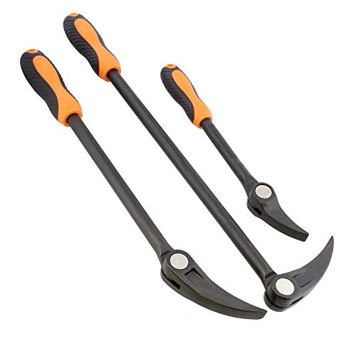 ABN Adjustable Pry Bar Set Heavy Duty 11-Point Indexing Pry Bar Se...