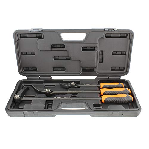 ABN Adjustable Pry Bar Set Heavy Duty 11-Point Indexing Pry Bar Se...