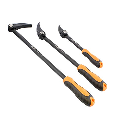 ABN Adjustable Pry Bar Set Heavy Duty 11-Point Indexing Pry Bar Se...