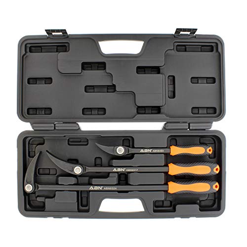 ABN Adjustable Pry Bar Set Heavy Duty 11-Point Indexing Pry Bar Se...