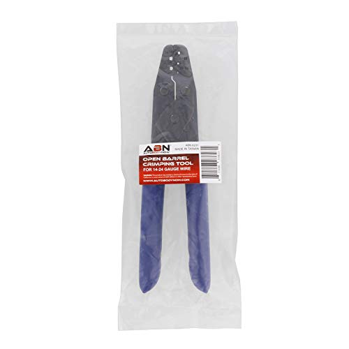 ABN Open Barrel Crimper, Wire Crimper Tool for 14-24 Gauge Wire, P...