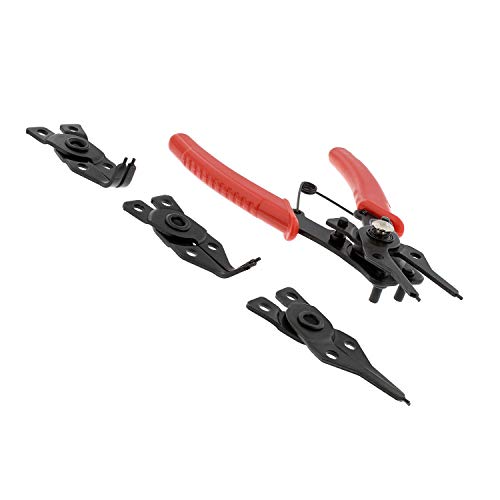 ABN Snap Ring Pliers Set – 5 Pc Interchangeable Jaw Head C Clip Pl...