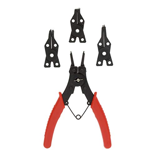 ABN Snap Ring Pliers Set – 5 Pc Interchangeable Jaw Head C Clip Pl...