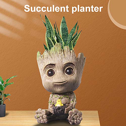 Baby Groot Flowerpot Succulent Planters Pot,Cute Groot Model for G...