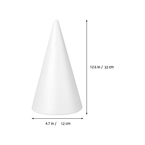 ABOOFAN 2pcs Craft Foam Cone for DIY Crafts White Polystyrene Cone...