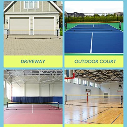 AboveGenius Pickleball Set with Net, Pickleball Paddles Set of 4, ...