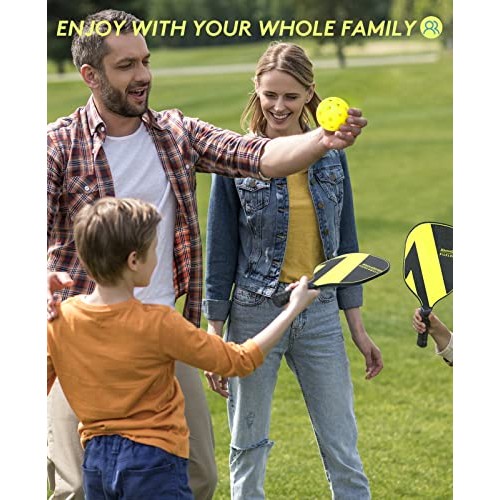 AboveGenius Pickleball Set with Net, Pickleball Paddles Set of 4, ...